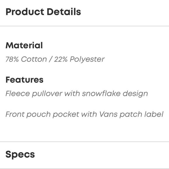 Vans Flurry Pullover Hoodie Sweater-
Men's Size Medium (oversized & loose fit) - Picture 5 of 15